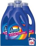 Dash Salva Colore Detersivo Lavatrice Liquido 5.2L, 104 Lavaggi, Impeccabile Contro Le Macchie A Ogni Lavaggio