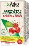 Arkopharma Arkovital Acerola 1000 – Integratore Alimentare con Vitamina C – 100% Origine Vegetale – 2 Confezioni da 30 Compresse – Per tutta la Famiglia