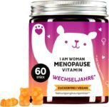 Bears with Benefits Complesso vitaminico B per la menopausa, con olio di enotera, biotina, selenio, acido folico, zinco (60 pezzi), Bears with Benefits
