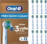 Oral-B Testine Di Ricambio per Spazzolino Elettrico Oral B, 12 Testine Pro Precision Clean, Per Una Pulizia Denti Efficace, Confezione Adatta Alla Buca Delle Lettere
