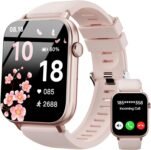 OUKITEL Smartwatch Rosa 1.83″ HD per Donna Uomo, Orologio Intelligente con Chiamate Bluetooth, 100+ Sport, Cardiofrequenzimetro, Sonno, SpO2, Contapassi, IP68 Impermeabile Fitness Tracker