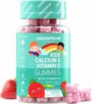 Novomins Caramelle Gommose Calcio e Vitamina D per Bambini – Integratore Multivitaminico Ossa e Denti – Integratore Vegetariano Fornitura 1 Mese – 30 Vitamine Gommose Masticabili con Vitamina K2
