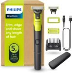 Philips OneBlade 360 Autentico Collegato Rasoio elettrico per viso e corpo, regolabarba e spazzola, lama 360 e originale, pettine regolabile 5in1, kit per il corpo, custodia da viaggio, QP4631/65