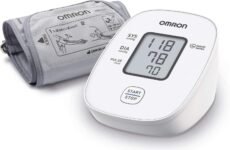OMRON X2 Basic Misuratore di Pressione Arteriosa da Braccio Digitale, Apparecchio Automatico per Misurare la Pressione Sanguigna a Casa, clinicamente validato, Bianco/Grigio