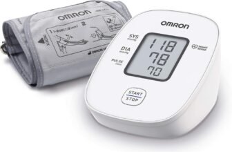 OMRON X2 Basic Misuratore di Pressione Arteriosa da Braccio Digitale, Apparecchio Automatico per Misurare la Pressione Sanguigna a Casa, clinicamente validato, Bianco/Grigio