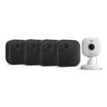 Nuova videocamera Blink (Outdoor 4) | Sistema a 4 telecamera con Sync Module Core incluso + Blink Mini 2 | Bianco