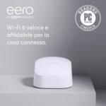Router wi-fi mesh Amazon eero 6 | Ethernet 900 Gbps | Fino a 140 m² | Connessione di oltre 75 dispositivi | Confezione da 1 | Modello 2021