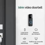 Blink Video Doorbell | Audio bidirezionale, video HD, lunga durata della batteria, rilevazione di movimento, notifiche del campanello nell’app, funziona con Alexa (nero)