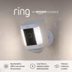 Ring videocamera Plus con faretti a batteria (Spotlight Cam Plus) | Telecamera di sorveglianza HD per esterno con audio bidirezionale, fai-da-te | Ring Home: 30 gg. prova gratuita | 2 telecamere