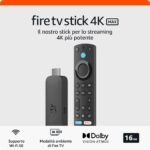 Fire TV Stick 4K Max di Amazon (Ultimo modello), Dispositivo per lo streaming con supporto per Wi-Fi 6E e modalità ambiente