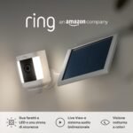 Ring videocamera Plus con faretti a energia solare (Spotlight Cam Plus) | Telecamera di sorveglianza per esterno con audio bidirezionale, fai-da-te | Ring Home: 30 gg. prova gratuita | 2 telecamere