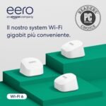 Router wi-fi mesh Amazon eero 6+ | Ethernet 1,0 Gbps | Fino a 420 m² | Connessione di oltre 75 dispositivi | Confezione da 3 | Modello 2022
