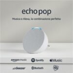 Echo Pop (Ultimo modello) | Altoparlante Bluetooth intelligente con Alexa, compatto e dal suono potente | Bianco ghiaccio