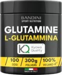 Bandini® L-Glutammina Kyowa® Quality Pura in Polvere – Aminoacido utile per Esercizi Fisici ad Alta Intensità – Rinforza la Massa Muscolare – Glutammina POWDER 100% Vegan – Confezione da 300g