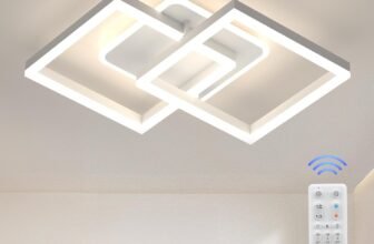 ANTENLICHT plafoniera led soffitto moderna plafoniera salotto Dimmerabile, 40W 3600LM Lampada da Soffitto, Funzione di Memoria, per Soggiorno, Camera da Letto, Sala da Pranzo, Bianco 65x42x12cm