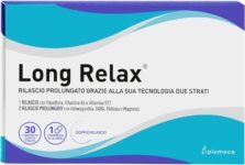 Plameca Long Relax – Integratore naturale anti ansia e stress – Doppia azione rilassante – Formula a due strati con Ashwagandha, Melissa, Passiflora, Gaba, Magnesio, Vitamina B6 e B12-30 Compresse