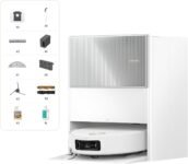 DREAME Aqua10 Ultra Roller Complete Robot Aspirapolvere, Autopulizia Rullo, Supera Ostacoli da 8cm, Auto-Svuotamento, Aspirazione 30.000 Pa, Evita Oltre 240 Oggetti, Controllo Vocale Intelligente