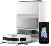 Eureka J12 Ultra Robot Aspirapolvere e Lavapavimenti 5000Pa Doppio Panno Rotante, Autosvuotante/Autolavante/Autoasciugante/Autorigenerante/Autopulente, Evitamento Ostacoli AI 3D, Navigazione LiDAR