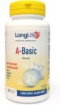 LongLife® A-Basic | Integratore di sali minerali alcalinizzanti | Potassio, calcio, magnesio e zinco | Equilibrio acido-base dell’organismo | Vegano e senza glutine
