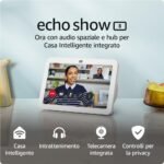 Echo Show 8 (3ª generazione, modello 2023) | Schermo touch intelligente HD con audio spaziale, hub per Casa Intelligente e Alexa | Bianco ghiaccio