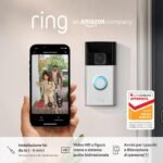 Ring videocitofono a batteria (Battery Video Doorbell) (2024) | Visuale a figura intera | Installazione semplice fai-da-te (5 min.) | con batteria integrata I Ring Home: 30 gg. prova gratuita