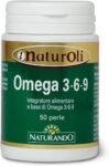 Naturando Olio di Omega 3-6-9, Integratore Alimentare Acidi Grassi Essenziali, 50 Perle