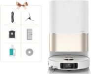 DREAME X40 Ultra Complete Robot aspirapolvere scopa rimovibile e sollevabile, pulizia approfondita con spazzola laterale, aspirazione da 12.000 Pa, pulizia automatica dello straccio e dell’asse 70 ℃