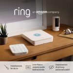 Kit Ring Alarm S + videocamera interna (Indoor Camera 2ª gen.) | Sistema di allarme per la sicurezza della tua casa con telecamera | Monitoraggio assistito opzionale – Senza vincoli di lunga durata