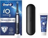 Oral-B Spazzolino Elettrico Ricaricabile iO 3N Nero, 1 Testina Di Ricambio, 1 Spazzolino Elettrico Oral B + 1 Dentifricio Gengive & Smalto Pro-Repair Classico 75ml