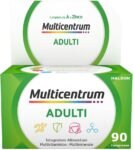 Multicentrum Adulti Integratore Alimentare Multivitaminico Completo Vitamine e Minerali per Adulti, con Vitamina B, D e C, Combatte Stanchezza e Affaticamento, 90 Compresse
