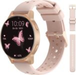 RifePhi Smartwatch Donna con Chiamate Dirette & Monitoraggio Ciclo Mestruale, 1.27″ HD TFT, Fitness Tracker IP68, Contapassi, Sonno, Cardiofrequen per Android & iOS (Rosa)