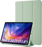 Simpeak Cover Compatibile per Xiaomi Redmi Pad 2 2025 (11.0”), Custodia in Pelle PU Compatibile con Xiaomi Redmi Pad 2 2025 11 Pollici Ultra-Sottile Folio Supporto Smart Cover (Matcha verde)