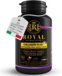 Collagene Marino 600 mg e Acido Ialuronico 160 mg per dose, Biotina, Coenzima Q10, Zinco, Vitamina C – Integratore Pelle, Capelli, Unghie – 60 Capsule Vegan Made in Italy – ROYAL NUTRACEUTICI