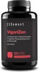 VigoriZen con Maca Nera, Tribulus terrestris, L-Arginina, Ginseng, Zinco e Vitamina B6 – Formula per il Vigore e il Testosterone Maschile – 120 Capsule Vegane – Zenement