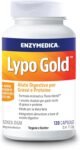 Enzymedica, Lypo Gold, Integratore Alimentari con Enzimi Digestivi, Indicato per Irregolarità e Gonfiore Addominale, Ideale per Dieta Keto, Gluten Free, Senza Lattosio, Vegano, 120 Capsule