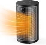 Stufetta Elettrica da Bagno PALINTH, Termoventilatore con 4 Modalità, Termostato, Protezione da Surriscaldamento e Ribaltamento, Timer 8 Ore, per Interni e Camera da Letto