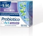 Probiotico Act Gonfiore, Integratore Alimentare con 3 Miliardi di Probiotici per la Regolare Motilità Gastrointestinale, Senza Glutine e Lattosio – 1 Confezione da 10 Bustine