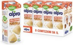 ALPRO SENZA ZUCCHERI, Bevanda alla MANDORLA, 100% vegetale con vitamine B2, B12, D2, E (8 confezioni x 1 Litro)