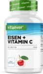 Ferro con 40 mg di vitamina C naturale – 365 compresse di ferro – Elevata biodisponibilità grazie al complesso chelato (ferro bisglicinato) – Altamente dosato, vegano, senza additivi indesiderati