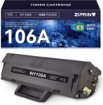 ZIPRINT 106A Toner Compatibile per HP 106A W1106A per Toner HP Laser MFP 137fnw 137fwg MFP 135w 135wg 135a 135r 107w 107a 107r (1 Nero)