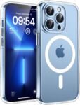 TOCOL Cover Magnetica per iPhone 13 Pro Max 6,7 Pollic, Compatibile con MagSafe, Protezione Fotocamera Integrata, Senza Ingiallimento, Trasparente