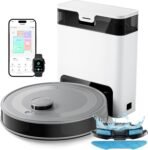 LEFANT M2 Pro Robot Aspirapolvere Lavapavimenti con Mappatura, 6000Pa, Navigazione Laser dToF, Evitamento Ostacoli PSD, Svuotamento Automatico Polvere, Pulizia Personalizzata, WiFi/App/Alexa