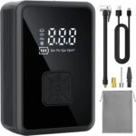 Oasser Mini Compressore Aria Portatile Auto, 150PSI (10,3Bar) Gonfia Auto Bici Portatile con Schermo LCD Digitale e Torcia LED per Auto/Moto/Bicicletta/Pallacanestro