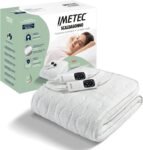 Imetec Scaldasonno Adapto Recreo, Matrimoniale 150 x 160 cm, Riscaldamento Rapido, Temperatura Costante e Personalizzata, Tessuto Anallergico Riciclato Lavabile, 2 comandi 6 Temperature, Made in Italy