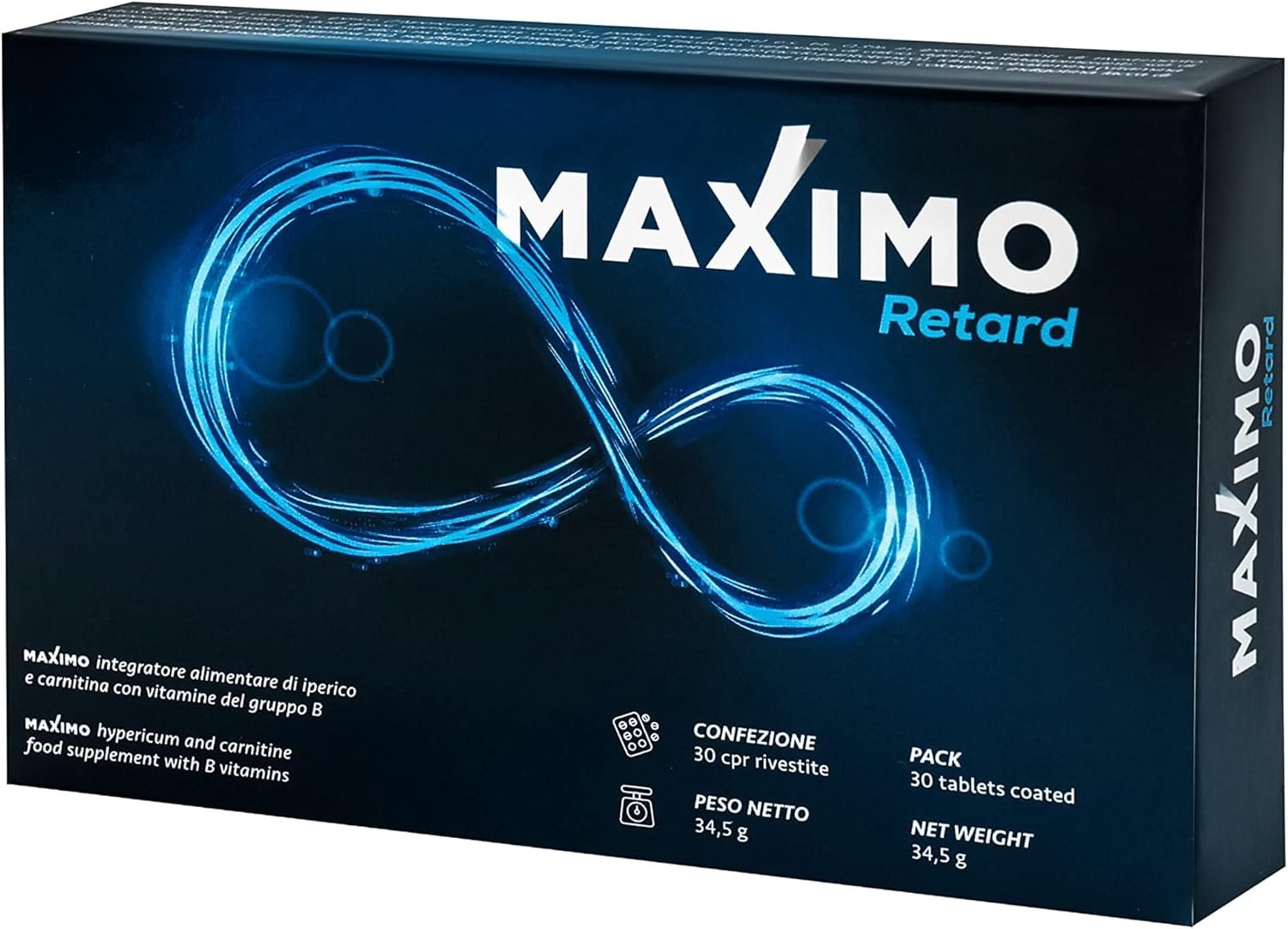 MAXIMO RETARD | 30 cpr integratore per uomo | Formula bilanciata per rilascio graduale dei principi attivi | 100% naturale senza glutine e lattosio