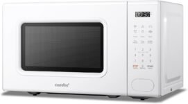 COMFEE’ Forno a Microonde Digitale, 700W, 20L, 6 Menù Preimpostati, Express Cook, 11 Livelli di Potenza, Scongelamento, Funzione di Memorizzazione – Bianco – CM-E202CC(WH)