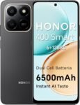 HONOR 400 Smart 4G Smartphone Dual SIM NFC Android 15, 6+128GB, 6500mAh Dual Cell Batteria, 108MP+2MP con Pulsante AI Telefono, 6.77 Pollici 120 Hz Comfort Display, 5 stelle SGS&IP65, Velvet Black