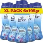 Lenor Profumatore Bucato Perle Profumate Lavatrice, Risveglio Primaverile Maxi Formato 6 x 195g, Intensificatore Di Profumo