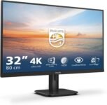 PHILIPS 32E1N1800LA – Monitor Ultra HD da 32 pollici, Adaptive Sync, HDR10, altoparlanti (3840×2160, 60 Hz, DisplayPort, HDMI) nero, 2023, altoparlante integrato