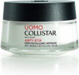 Collistar Linea Uomo Crema Antirughe Rivitalizzante, Previene le Rughe e Rimpolpa Quelle Esistenti dall’interno, Non Grassa e di Facile Assorbimento, Pelle più Tonica ed Elastica, 50 ml